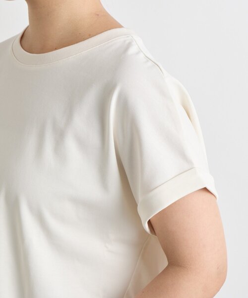 un dix cors（アンディコール）の「《UVカット・速乾・夏に快適◎》冷感プレーティング天竺カットソー（Tシャツ/カットソー・レディース・ホワイト/バーガンディー/グリーン/ブラック・FREE）」の19枚目の写真