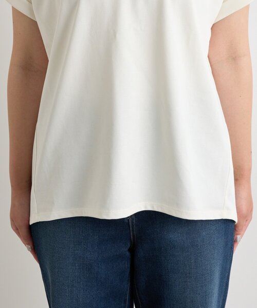 un dix cors（アンディコール）の「《UVカット・速乾・夏に快適◎》冷感プレーティング天竺カットソー（Tシャツ/カットソー・レディース・ホワイト/バーガンディー/グリーン/ブラック・FREE）」の21枚目の写真