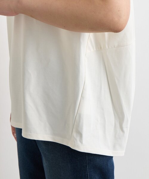 un dix cors（アンディコール）の「《UVカット・速乾・夏に快適◎》冷感プレーティング天竺カットソー（Tシャツ/カットソー・レディース・ホワイト/バーガンディー/グリーン/ブラック・FREE）」の22枚目の写真