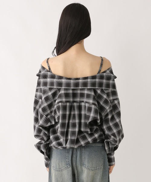 Heather(ヘザー)の「ドッキングバルーンシャツ 582407(シャツ/ブラウス・レディース・ブルー系その他/ブラック系その他/オフホワイト・FREE)」の14枚目の写真