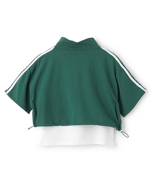 LOVETOXIC(ラブトキシック)の「【LTXC】【吸水速乾/さらさら】ハーフZIP SET(アンサンブル・キッズ・グリーン/オフホワイト/ブラック・130cm/S:140cm/L:160cm/M:150cm)」の4枚目の写真