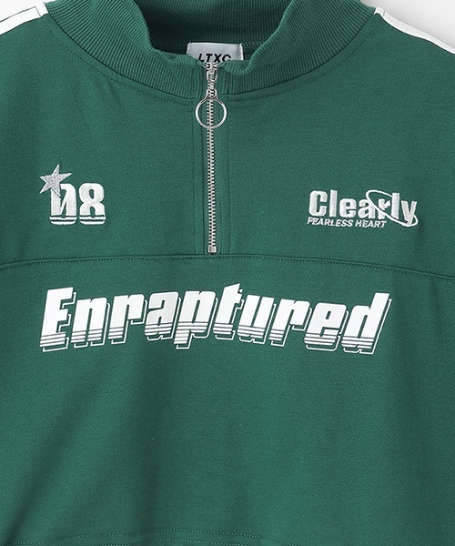 LOVETOXIC(ラブトキシック)の「【LTXC】【吸水速乾/さらさら】ハーフZIP SET(アンサンブル・キッズ・グリーン/オフホワイト/ブラック・130cm/S:140cm/L:160cm/M:150cm)」の7枚目の写真