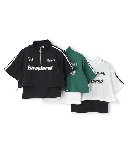 LOVETOXIC(ラブトキシック)の「【LTXC】【吸水速乾/さらさら】ハーフZIP SET(アンサンブル・キッズ・グリーン/オフホワイト/ブラック・130cm/S:140cm/L:160cm/M:150cm)」の13枚目の写真