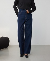【身長/骨格別着用画像あり】【WEB限定】AZUL DENIM ハイウエストワイドロング丈　高身長　足長