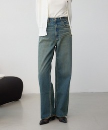 【身長/骨格別着用画像あり】【WEB限定】AZUL DENIM ハイウエストワイドロング丈 高身長 足長