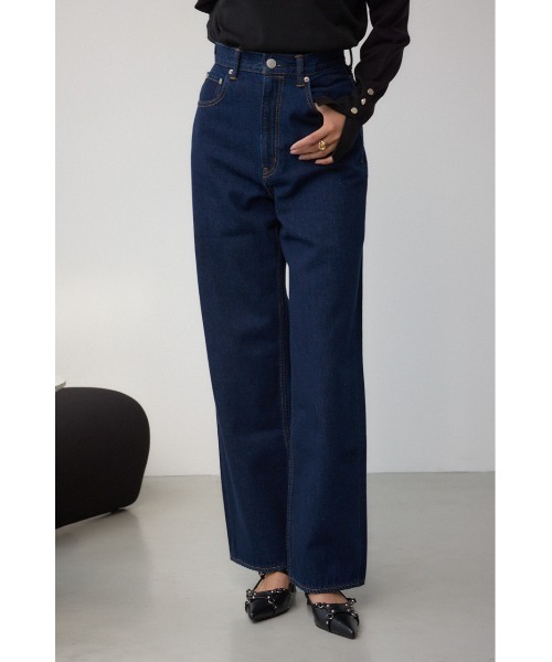 WEB限定】AZUL DENIM ハイウエストワイドロング丈（デニムパンツ