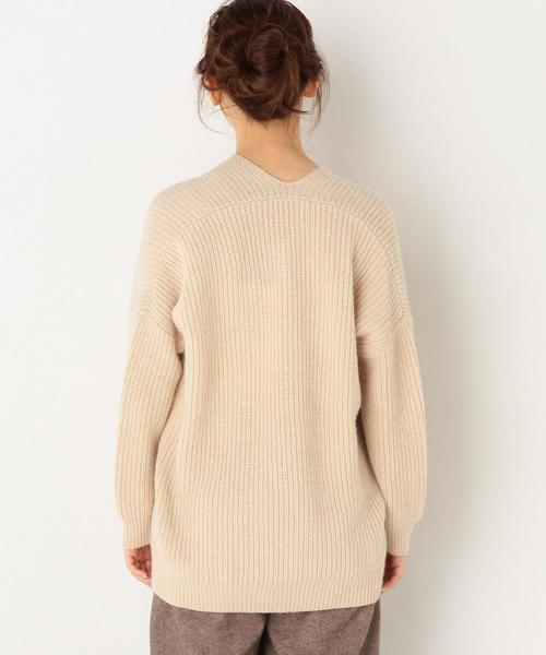 Another Edition（アナザーエディション）の「Vネック畦ヘンケイニットプルオーバー/ AEBC V/N アゼ ヘンケイ PO◆（ニット/セーター・レディース・ベージュ/グレー/ネイビー・フリー）」の17枚目の写真