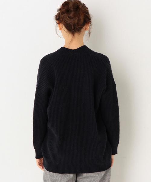 Another Edition（アナザーエディション）の「Vネック畦ヘンケイニットプルオーバー/ AEBC V/N アゼ ヘンケイ PO◆（ニット/セーター・レディース・ベージュ/グレー/ネイビー・フリー）」の9枚目の写真