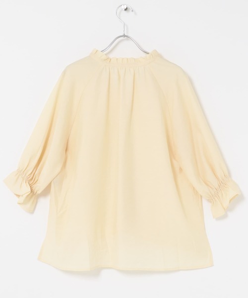 URBAN RESEARCH ROSSO WOMEN（アーバンリサーチ　ロッソ）の「クールタッチセミシアーフリルブラウス（シャツ/ブラウス・レディース・ブラック/オフホワイト/イエロー・FREE）」の12枚目の写真