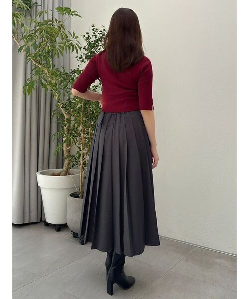 dazzlin（ダズリン）の「ハーフスリーブレイヤードカーデトップス（ニット/セーター・レディース・グレー/アイボリー/ブラック/ピンク/ボルドー・FREE）」の11枚目の写真