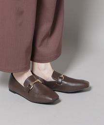 NANO universe | スクエアトゥバックル付きローファー(ローファー)