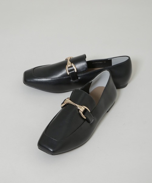 NANO universe（ナノユニバース）の「スクエアトゥバックル付きローファー（ローファー・レディース・ブラック/ダークブラウン・36/37/38）」の11枚目の写真