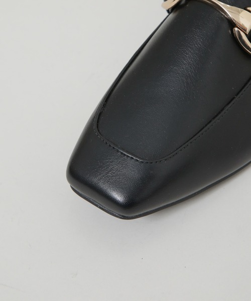 NANO universe（ナノユニバース）の「スクエアトゥバックル付きローファー（ローファー・レディース・ブラック/ダークブラウン・36/37/38）」の7枚目の写真