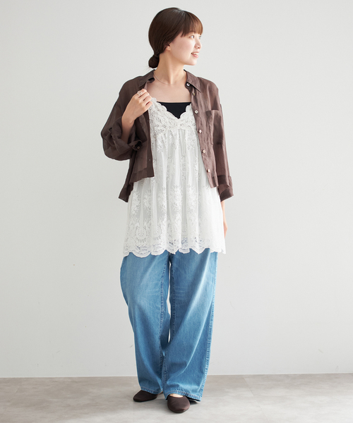 IENA（イエナ）の「《追加》アンティークチュールバテンキャミ（シャツ/ブラウス・レディース・ホワイト/ブラック・FREE）」の7枚目の写真