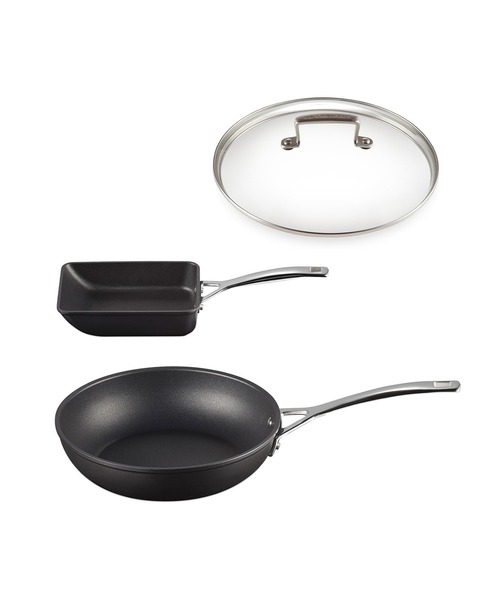 Le Creuset(ルクルーゼ)の「TNS エッグパン & ディープ・フライパン 24cm w/ガラスフタ セット(鍋/フライパン・レディース・その他・ONE SIZE)」の1枚目の写真