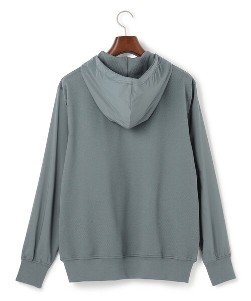 J.PRESS（ジェイプレス）の「お出かけシーンにも最適【J.PRESS PREMIUM JERSEY】ジャガードリンクス コンビパーカー（パーカー・メンズ・グレー系/ネイビー系・X-LARGE/LARGE/MEDIUM）」の7枚目の写真