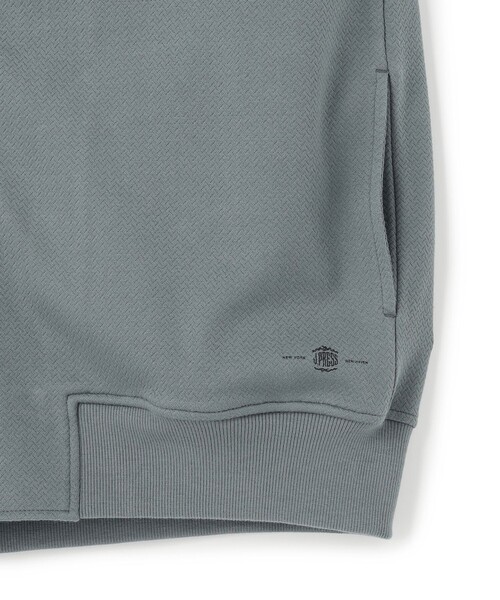 J.PRESS（ジェイプレス）の「お出かけシーンにも最適【J.PRESS PREMIUM JERSEY】ジャガードリンクス コンビパーカー（パーカー・メンズ・グレー系/ネイビー系・X-LARGE/LARGE/MEDIUM）」の10枚目の写真