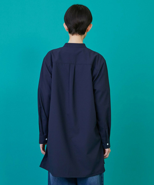 FRAPBOIS(フラボア)の「サッカーシャツ(シャツ/ブラウス・レディース・ネイビー/ストライプ・1/2)」の4枚目の写真