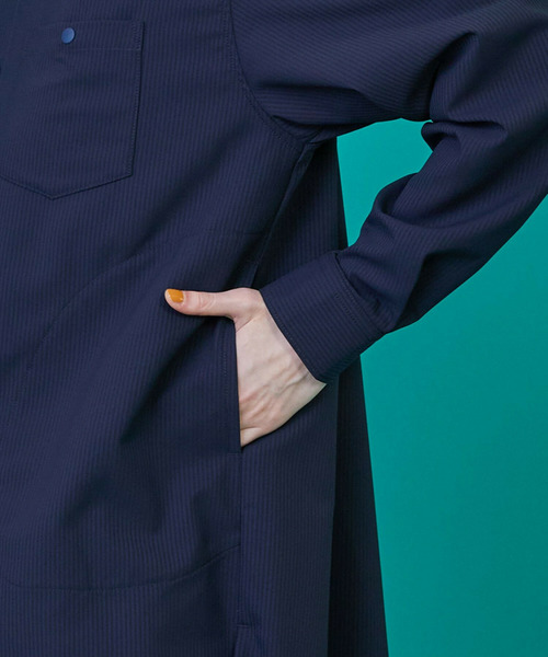 FRAPBOIS(フラボア)の「サッカーシャツ(シャツ/ブラウス・レディース・ネイビー/ストライプ・1/2)」の6枚目の写真