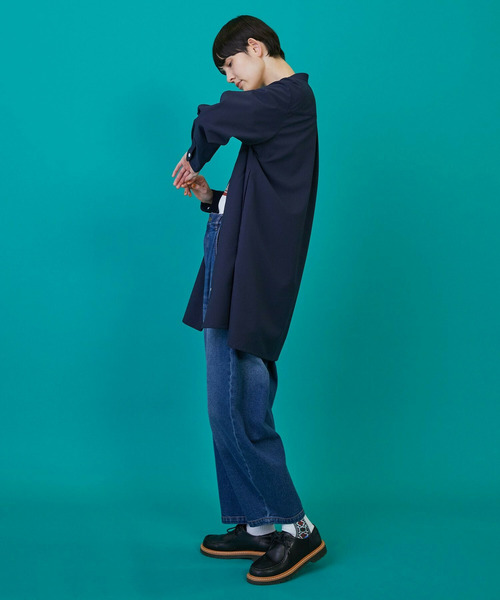 FRAPBOIS(フラボア)の「サッカーシャツ(シャツ/ブラウス・レディース・ネイビー/ストライプ・1/2)」の12枚目の写真