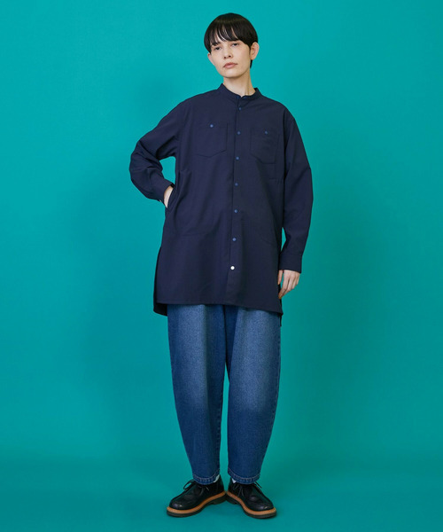 FRAPBOIS(フラボア)の「サッカーシャツ(シャツ/ブラウス・レディース・ネイビー/ストライプ・1/2)」の14枚目の写真