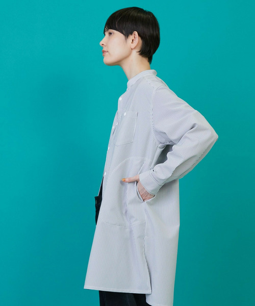 FRAPBOIS(フラボア)の「サッカーシャツ(シャツ/ブラウス・レディース・ネイビー/ストライプ・1/2)」の16枚目の写真