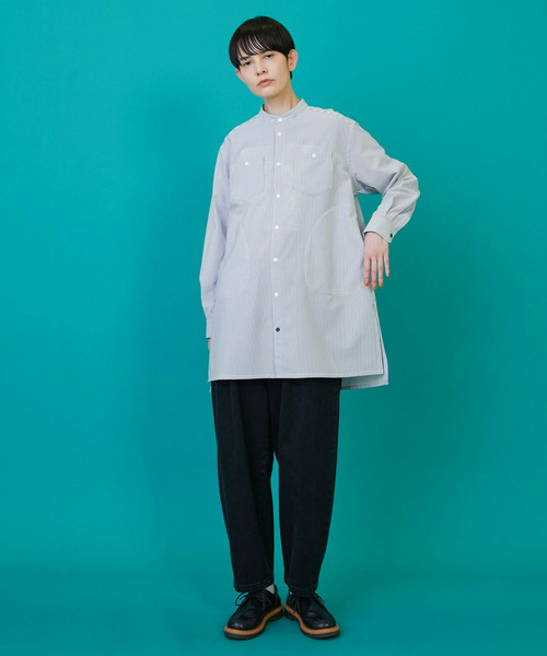 FRAPBOIS(フラボア)の「サッカーシャツ(シャツ/ブラウス・レディース・ネイビー/ストライプ・1/2)」の21枚目の写真