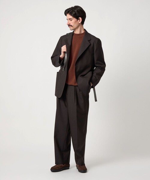 Steven Alan＞ ウール オックスフォード イン ツープリーツ