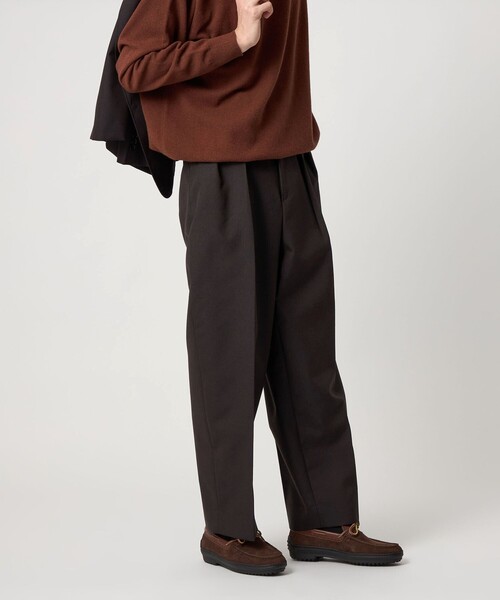 Steven Alan＞ ウール オックスフォード イン ツープリーツ