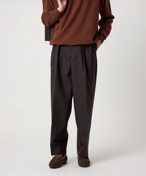 Steven Alan＞ ウール オックスフォード イン ツープリーツ ドレス