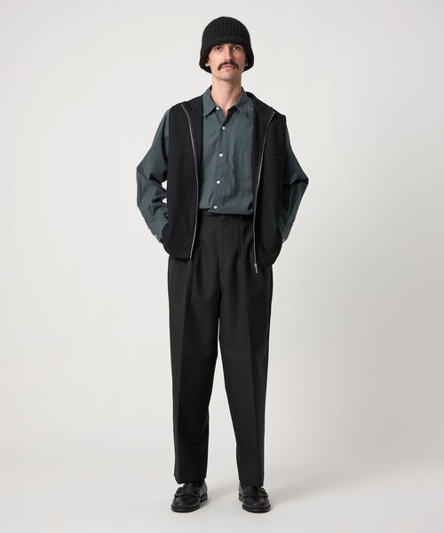 Steven Alan＞ ウール オックスフォード イン ツープリーツ ドレス