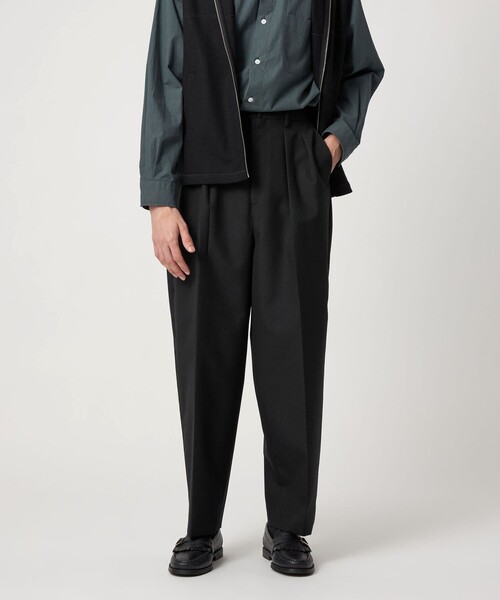 Steven Alan＞ ウール オックスフォード イン ツープリーツ ドレス