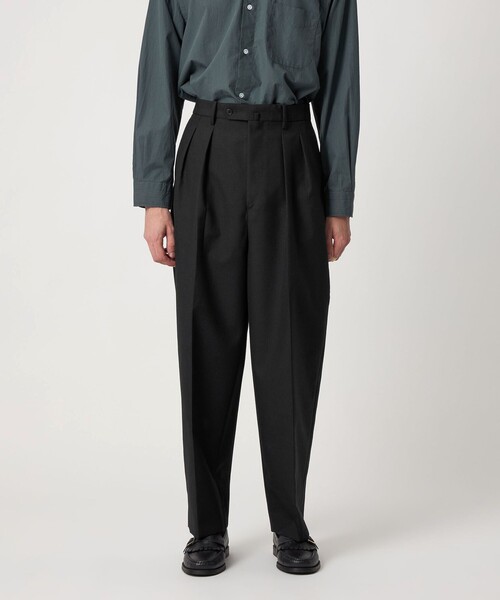 Steven Alan＞ ウール オックスフォード イン ツープリーツ