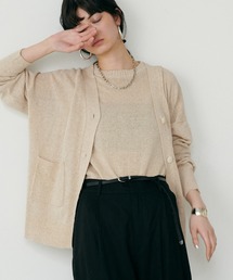 【LARUTA】[Web限定] 綿麻シアーニットカーデ