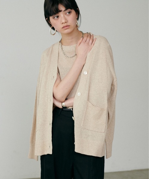 LARUTA（ラルータ）の「【LARUTA】[Web限定] 綿麻シアーニットカーデ（カーディガン/ボレロ・レディース・ブラック/ベージュ/ブルー/アイボリー/ミント/ピンク・FREE）」の17枚目の写真