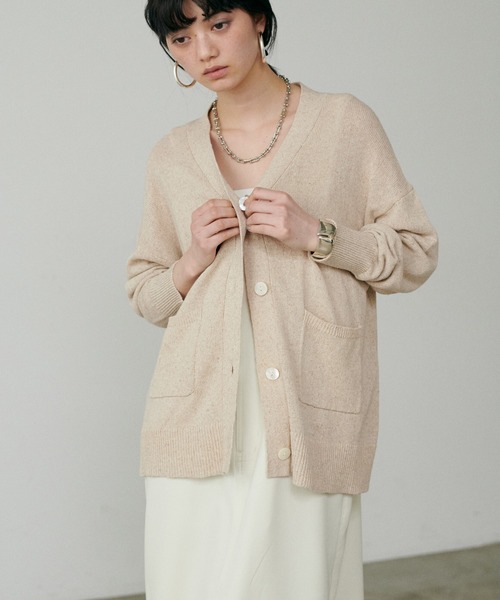 LARUTA（ラルータ）の「【LARUTA】[Web限定] 綿麻シアーニットカーデ（カーディガン/ボレロ・レディース・ブラック/ベージュ/ブルー/アイボリー/ミント/ピンク・FREE）」の20枚目の写真