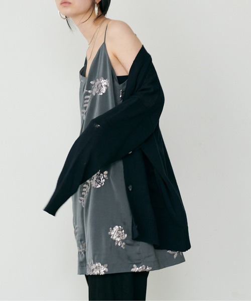 LARUTA（ラルータ）の「【LARUTA】[Web限定] 綿麻シアーニットカーデ（カーディガン/ボレロ・レディース・ブラック/ベージュ/ブルー/アイボリー/ミント/ピンク・FREE）」の8枚目の写真
