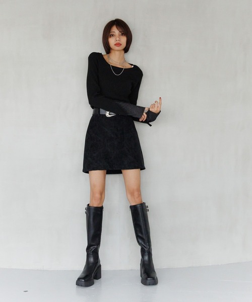 PAGEBOY(ページボーイ)の「<自宅で洗える!>ハイショクレイヤードスリーブ/ニット(ニット/セーター・レディース・オフホワイト/ブラック/グリーン系その他/レッド系その他/ブラウン・FREE)」の12枚目の写真