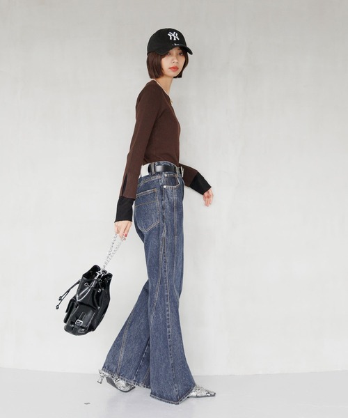 PAGEBOY(ページボーイ)の「<自宅で洗える!>ハイショクレイヤードスリーブ/ニット(ニット/セーター・レディース・オフホワイト/ブラック/グリーン系その他/レッド系その他/ブラウン・FREE)」の17枚目の写真