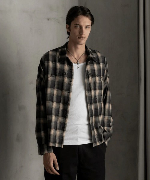 STAMPD（スタンプド）の「【STAMPD】CHERUB PLAID BUTTONDOWN / スレートプレイド [SLA-（Tシャツ/カットソー・メンズ・ブラウン系その他・M）」の10枚目の写真