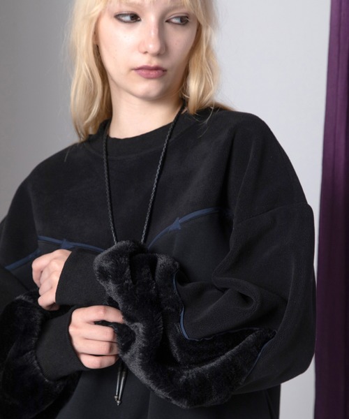 AULA AILA(アウラアイラ)の「ウエスタンディテールプルオーバー(スウェット・レディース・チャコールグレー/ブラウン/ブラック・0)」の19枚目の写真