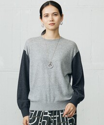 ファインウールカシミヤクルーネック ニット