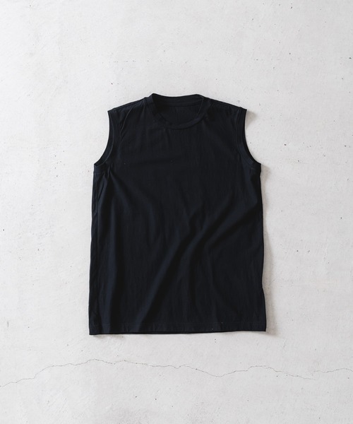 quadro(クオドロ)の「ハードツイスト天竺タンクトップ(Tシャツ/カットソー・レディース・ブラック/ホワイト/ベージュ・FREE)」の1枚目の写真