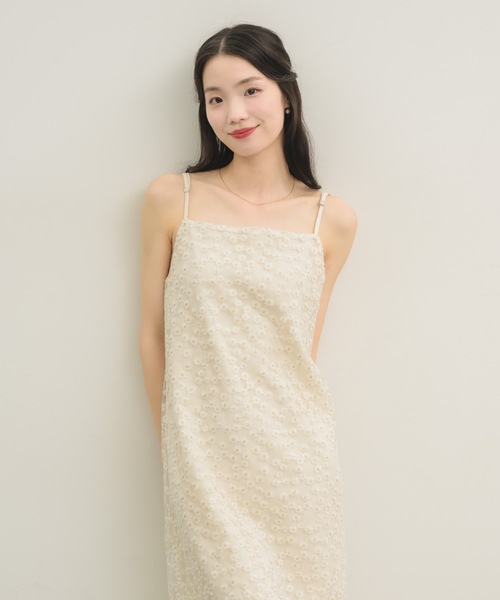 フラワージャガードキャミワンピ（ワンピース）｜NEUNA（ヌナ