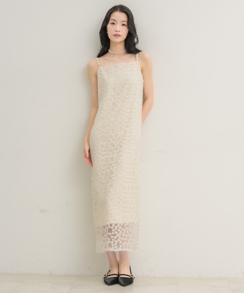 美品☆2024SSドゥロワー フラワージャガードキャミソール 美品☆2024SSドゥロワー フラワージャガードキャミソール