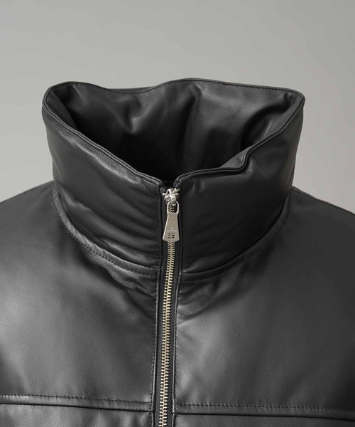 MAISON SPECIAL(メゾンスペシャル)の「《UNISEX》Sheep Leather Down Jacket/シープレザーダウンジャケット【MAISON SPECIAL/メゾンスペシャル】(ダウンジャケット/コート・メンズ・ブラック・0/1/2)」の9枚目の写真