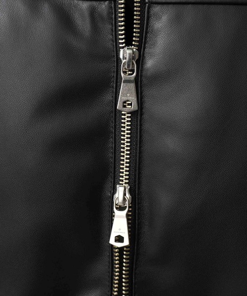 MAISON SPECIAL(メゾンスペシャル)の「《UNISEX》Sheep Leather Down Jacket/シープレザーダウンジャケット【MAISON SPECIAL/メゾンスペシャル】(ダウンジャケット/コート・メンズ・ブラック・0/1/2)」の10枚目の写真