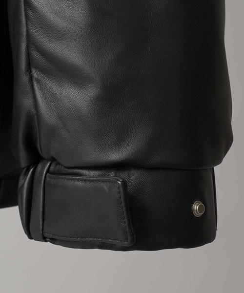 MAISON SPECIAL(メゾンスペシャル)の「《UNISEX》Sheep Leather Down Jacket/シープレザーダウンジャケット【MAISON SPECIAL/メゾンスペシャル】(ダウンジャケット/コート・メンズ・ブラック・0/1/2)」の12枚目の写真