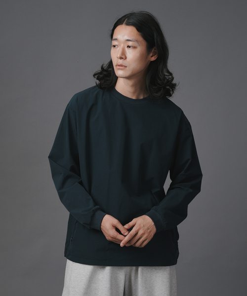 [HYKE] 12186 - クルーネックプルオーバーTシャツ Breeze Func〉クルーネックプルオーバー（Tシャツ/カットソー