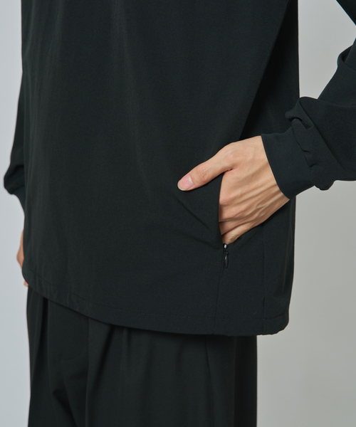 B.C STOCK（ベーセーストック）の「〈Breeze Func〉クルーネックプルオーバー（Tシャツ/カットソー・メンズ・ブラック/チャコールグレー/ネイビー・MEDIUM/LARGE）」の4枚目の写真